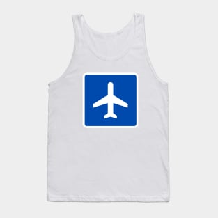 Blue Airport Sign Tank Top